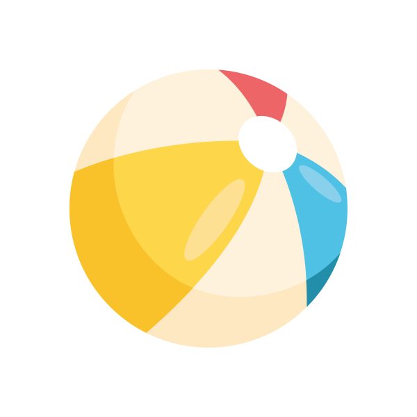 Inflatable beach ball to demonstrate animation