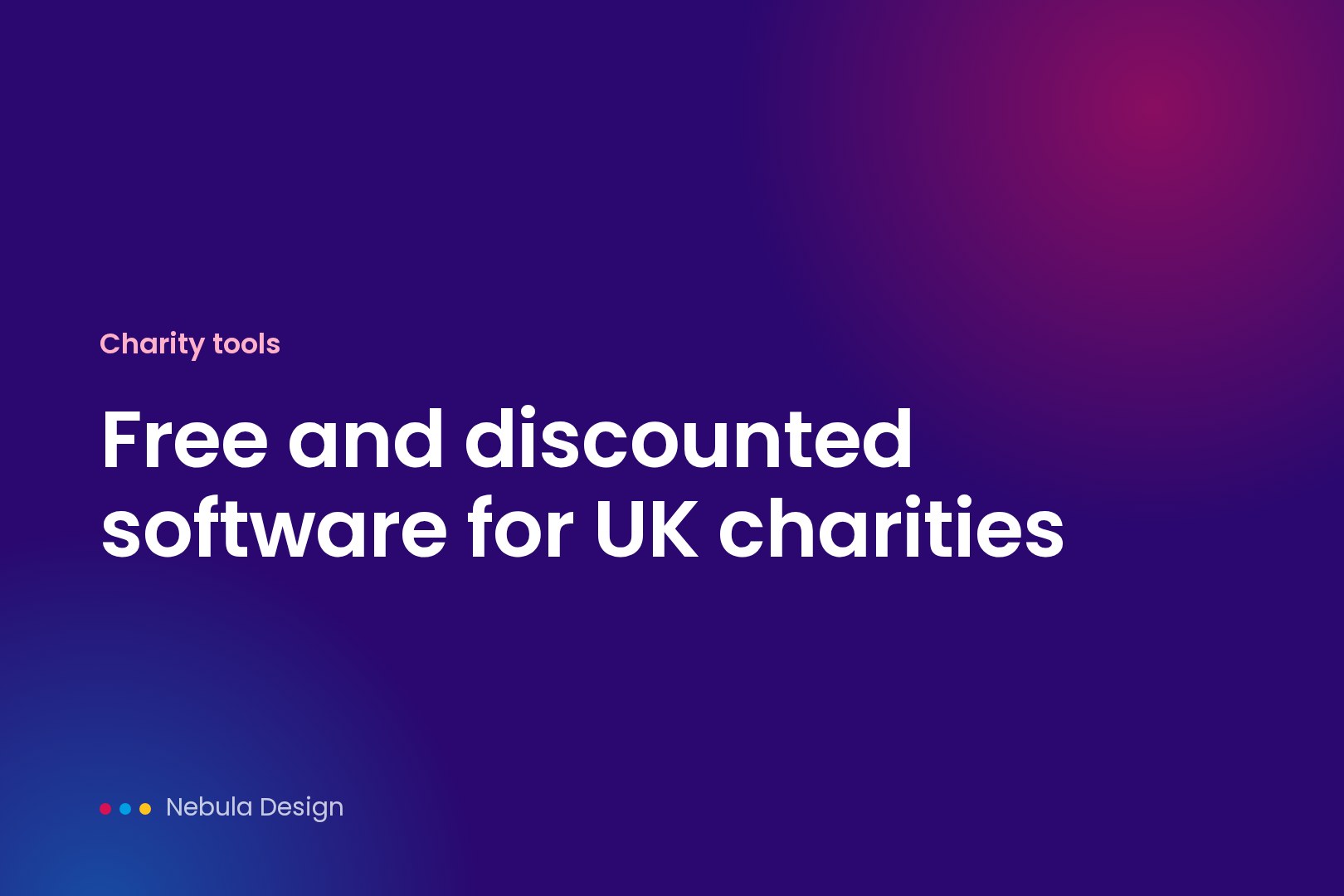 Free and discounted software for UK charities